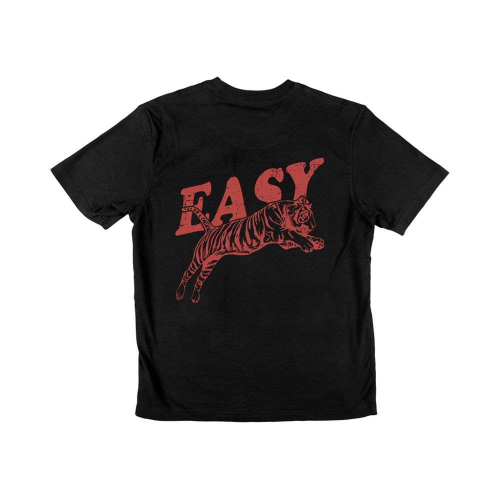 Gildan Black and Red Short Sleeve Tee